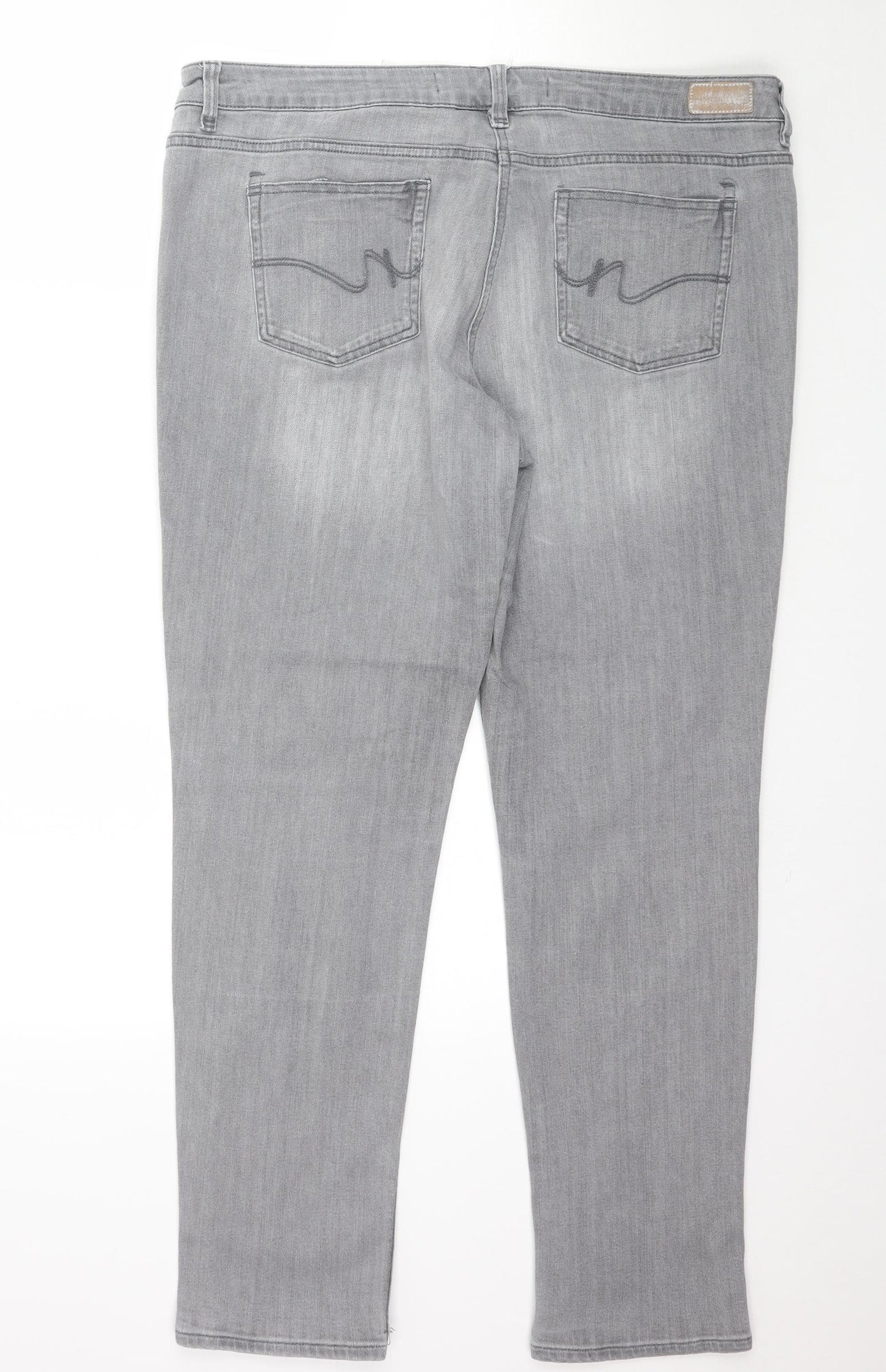 NEXT Womens Grey  Denim Skinny Jeans Size 16 L29 in