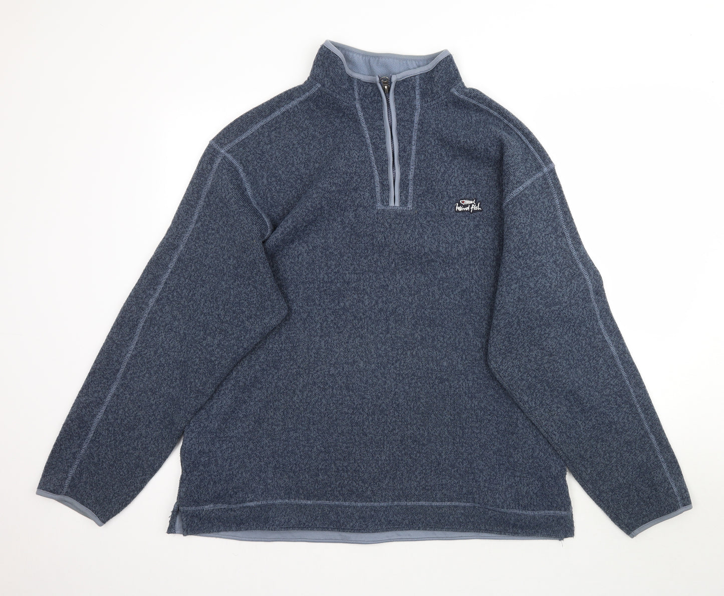 Weird Fish Mens Blue   Pullover Sweatshirt Size XL