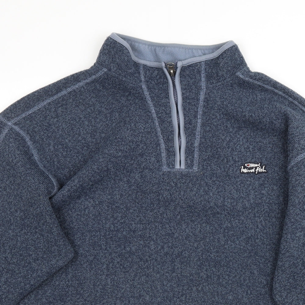 Weird Fish Mens Blue   Pullover Sweatshirt Size XL