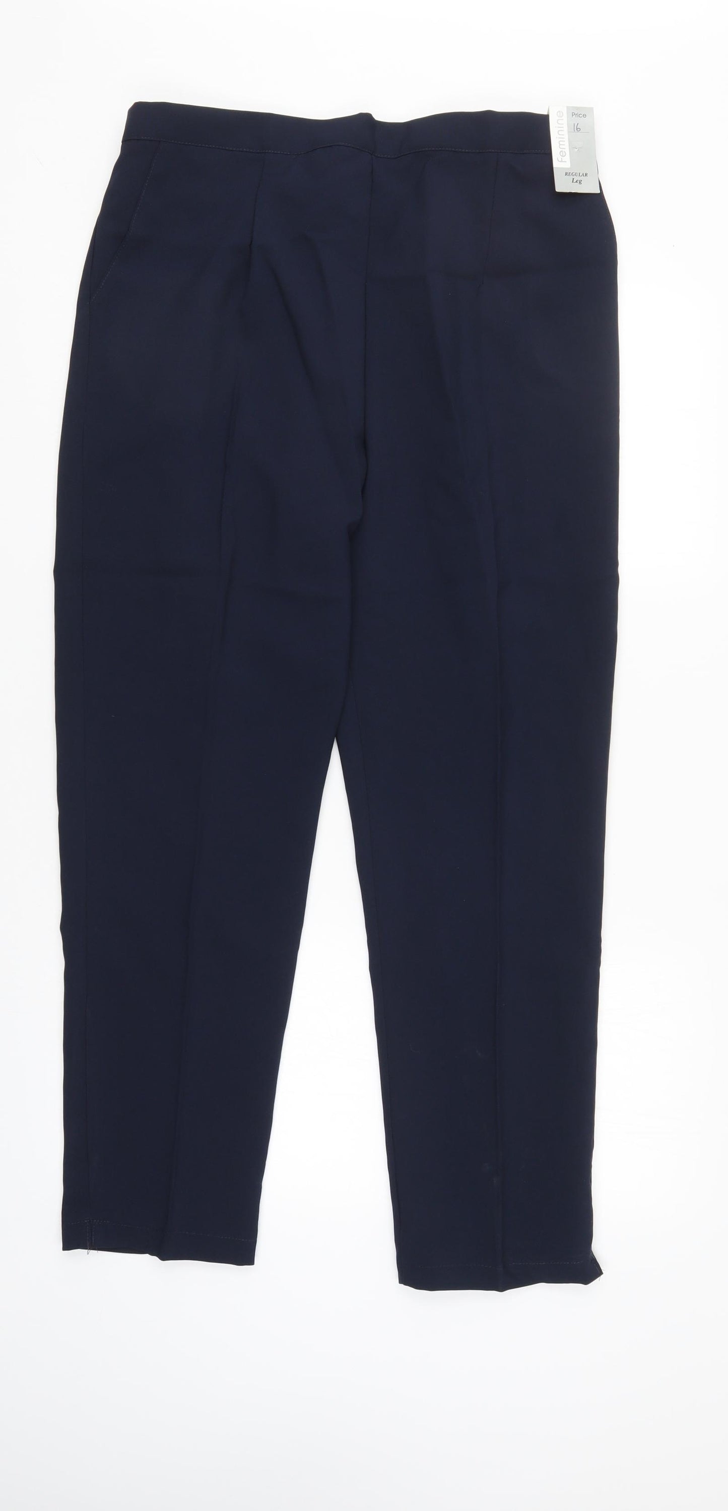 Feminine Womens Blue   Trousers  Size 16 L29 in