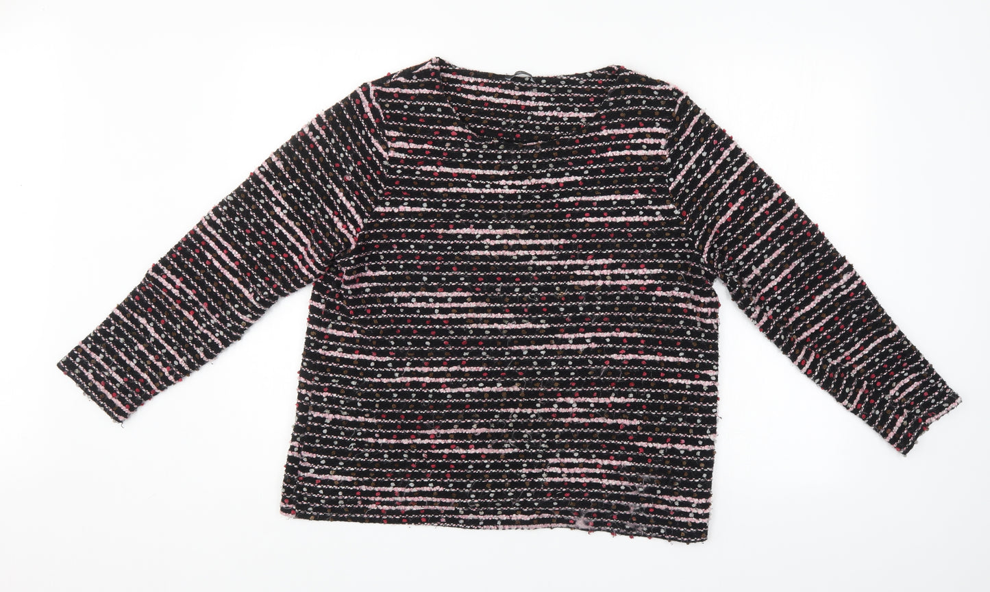 M&Co Womens Multicoloured Striped  Pullover Jumper Size 18