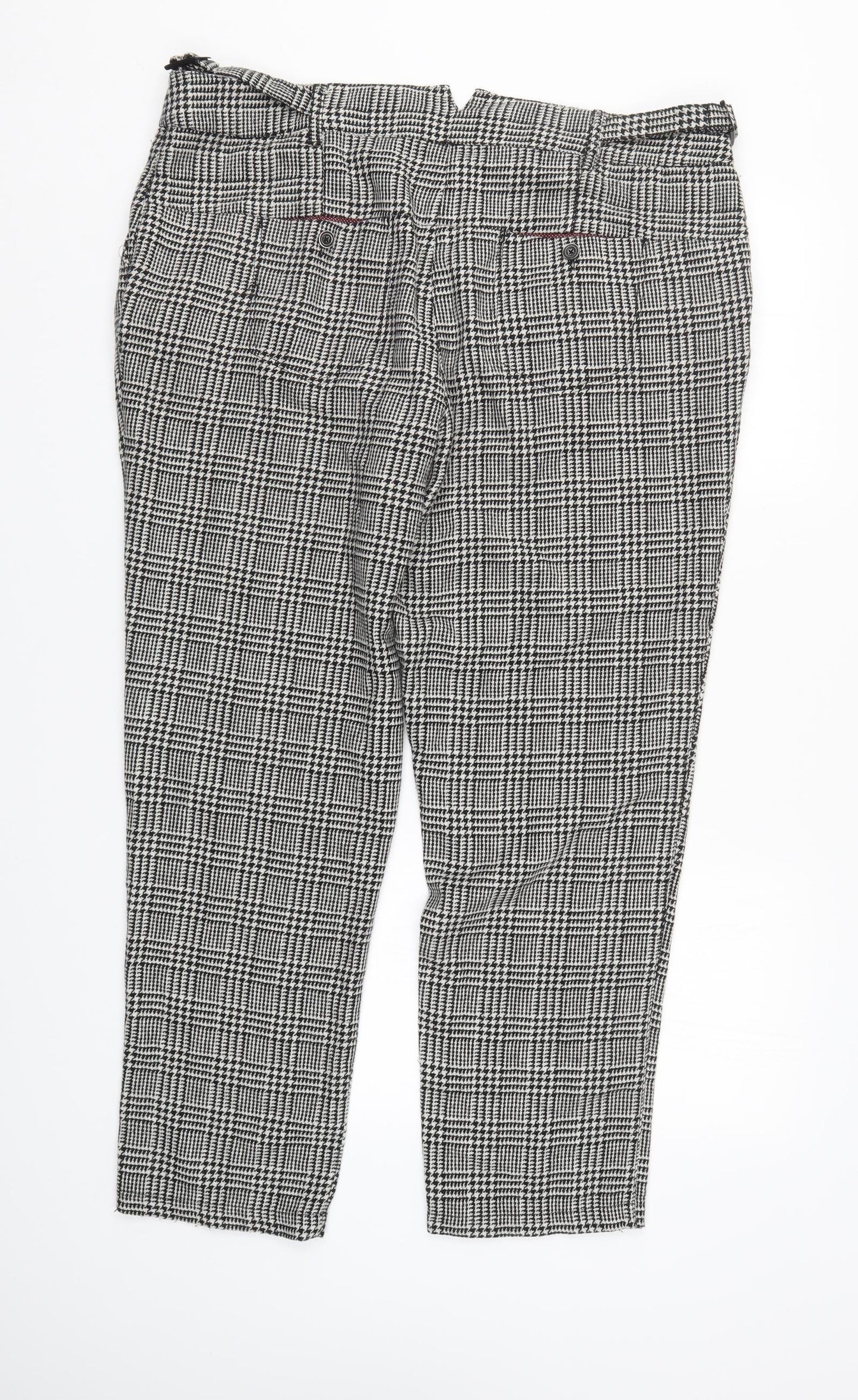 River Island Womens Grey Check  Trousers  Size 18 L28 in