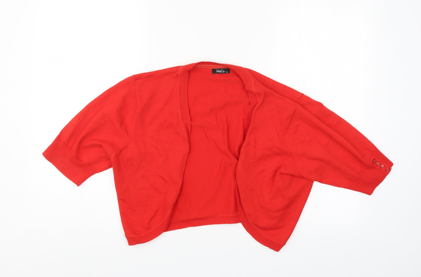M&Co Womens Red   Shrug Jumper Size XL