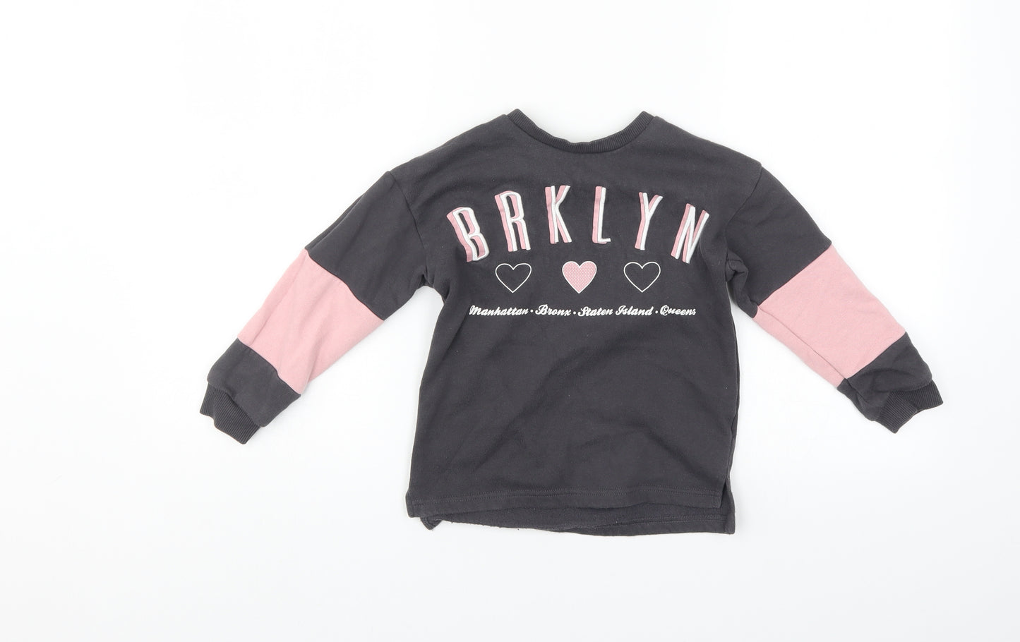 Primark Girls Grey   Pullover Sweatshirt Size 5-6 Years