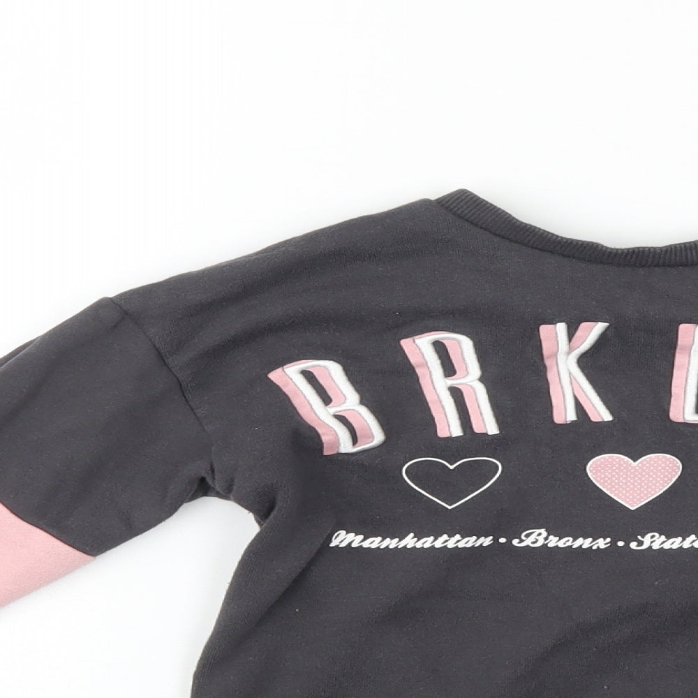 Primark Girls Grey   Pullover Sweatshirt Size 5-6 Years