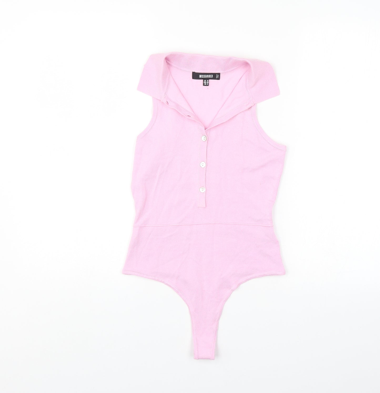 Missguided Womens Pink   Bodysuit One-Piece Size 10