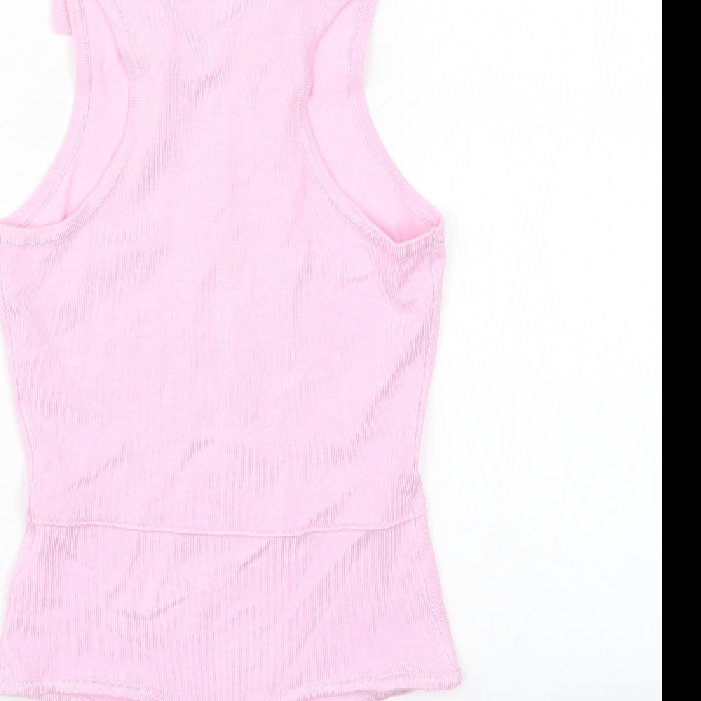 Missguided Womens Pink   Bodysuit One-Piece Size 10
