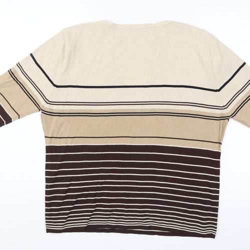 Bonmarché Womens Multicoloured Striped  Jersey Blouse Size XL