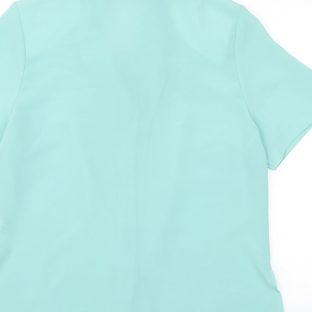 Bonmarché Womens Green Floral  Basic Button-Up Size 12