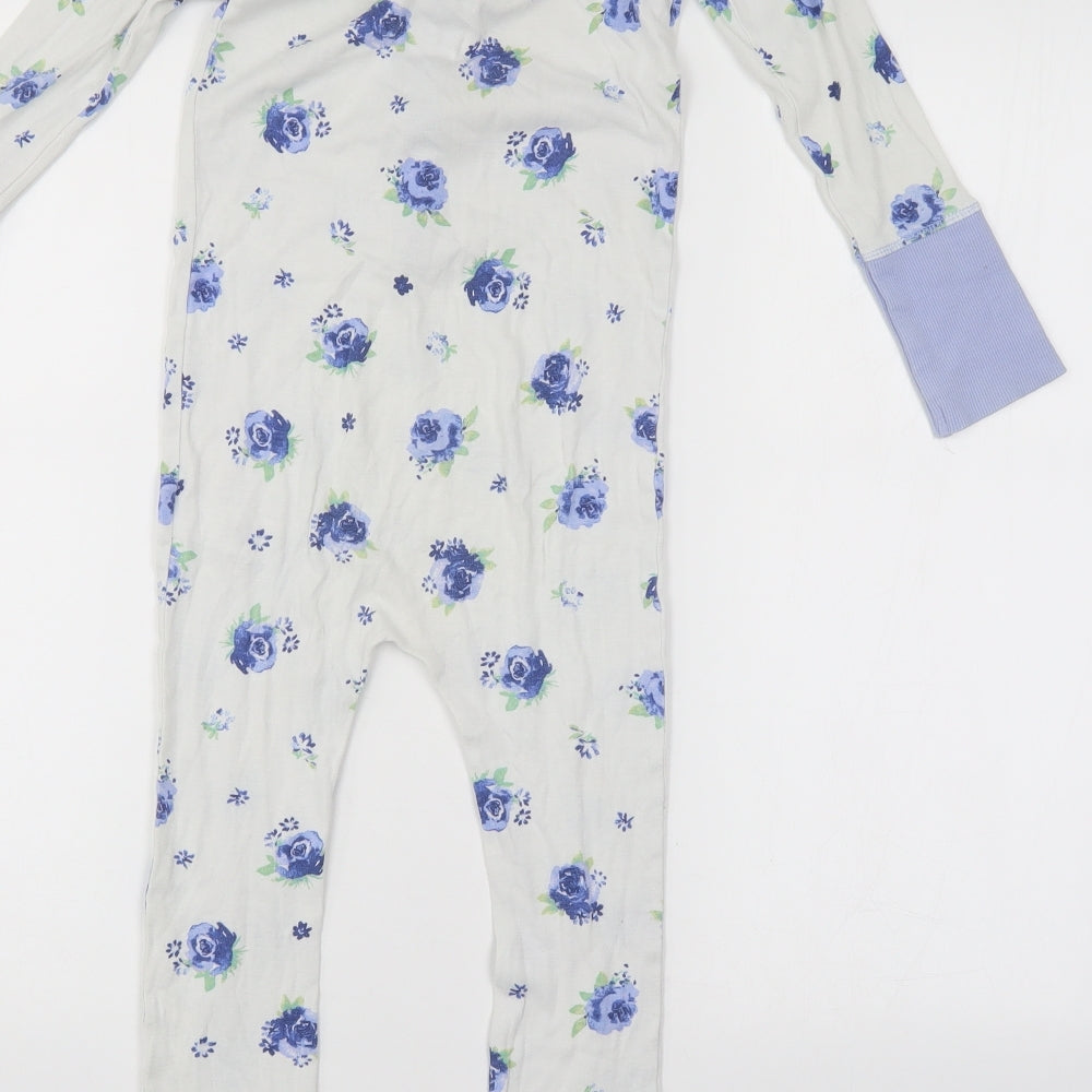 NEXT Girls Blue Floral   One Piece Size 6 Years