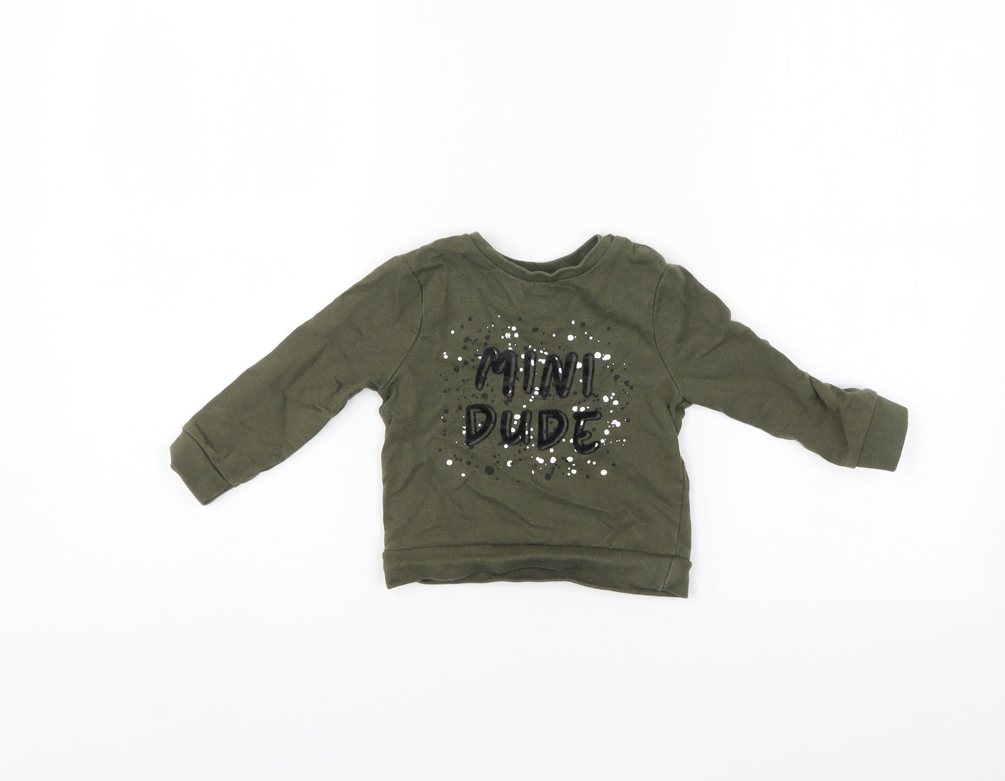 Pep & co Boys Green   Pullover Jumper Size 9-12 Months