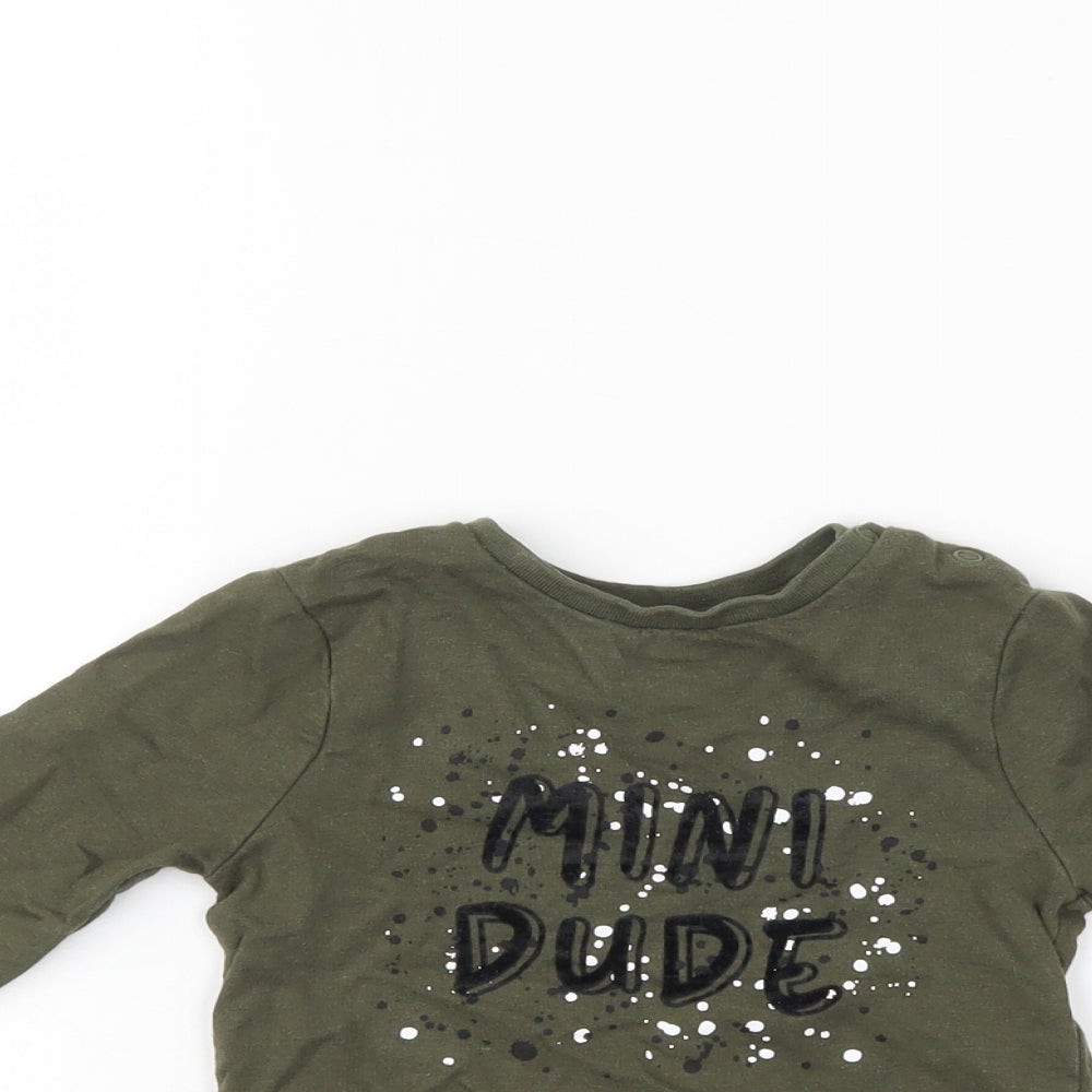 Pep & co Boys Green   Pullover Jumper Size 9-12 Months