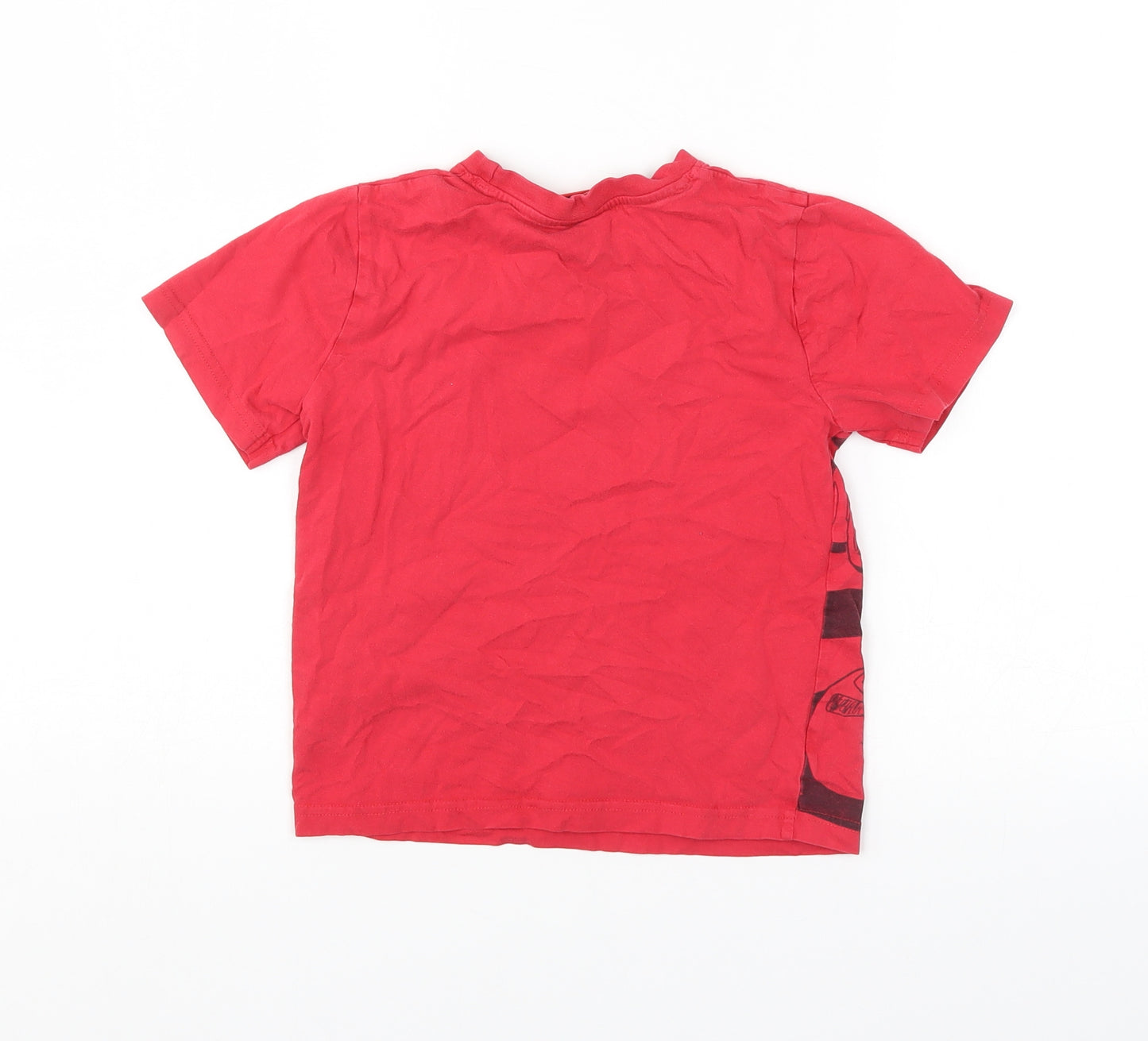 Disney Boys Red   Basic T-Shirt Size 5-6 Years  - cars