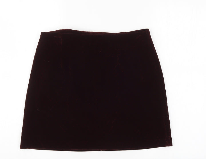 New Look Womens Purple A-Line Skirt Size 12
