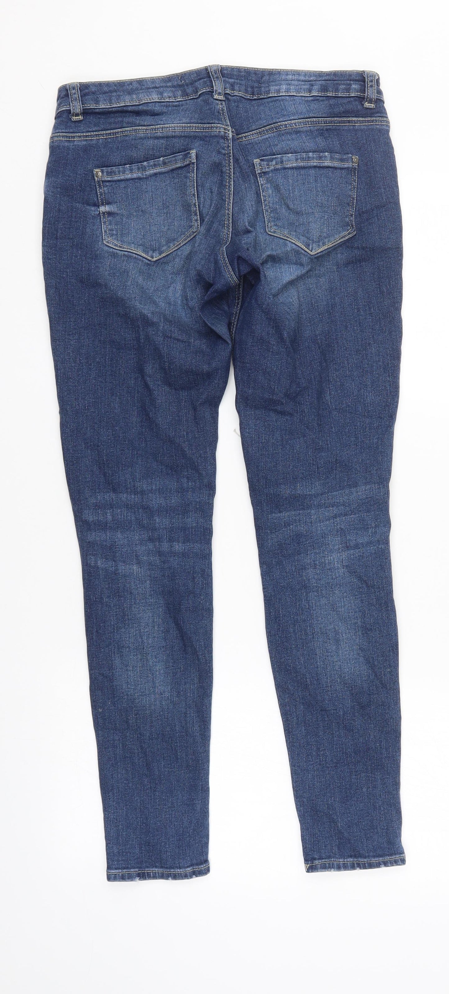 Denim Co Womens Blue  Denim Tapered Jeans Size 10 L29 in