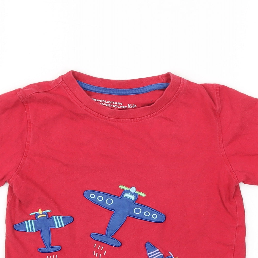 Mountain Warehouse Girls Red   Basic T-Shirt Size 5-6 Years