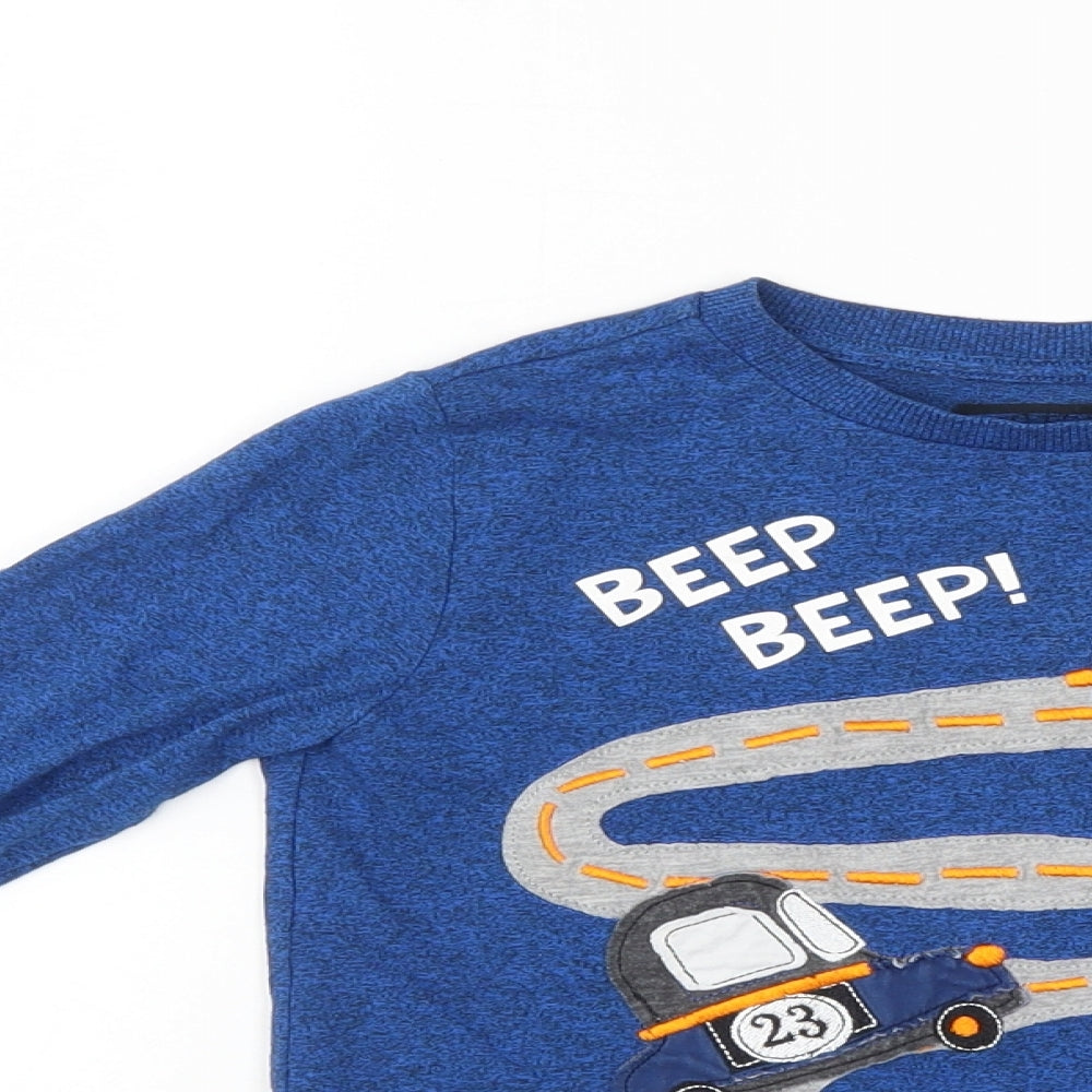 F&F Boys Blue   Pullover Sweatshirt Size 5-6 Years