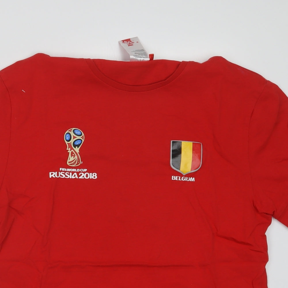 Fifa World Cup Mens Red    T-Shirt Size M  - Belgium