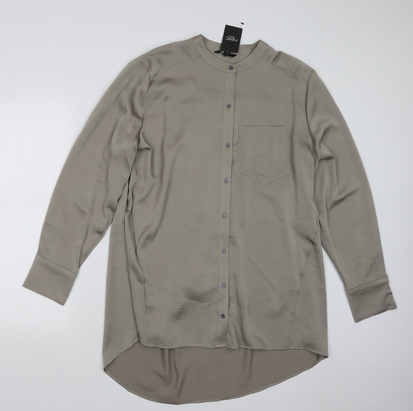 NEXT Womens Grey   Basic Button-Up Size 18