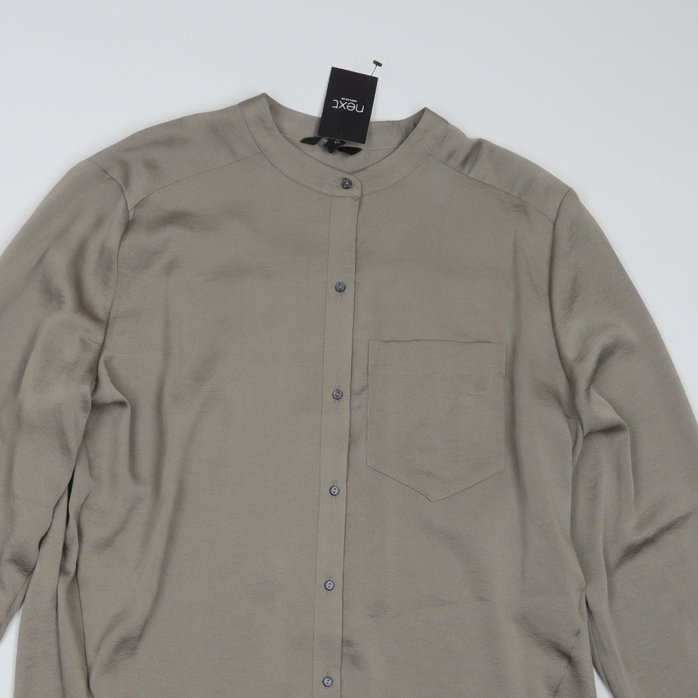 NEXT Womens Grey   Basic Button-Up Size 18