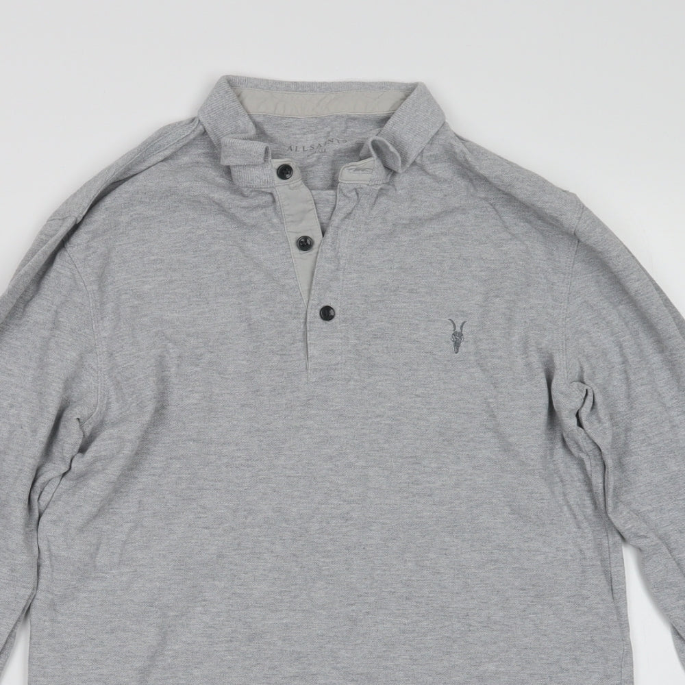 AllSaints Mens Grey    T-Shirt Size XS