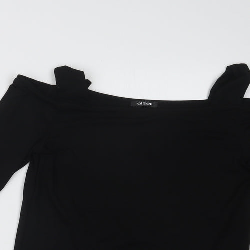 Olsen Womens Black   Basic T-Shirt Size 12