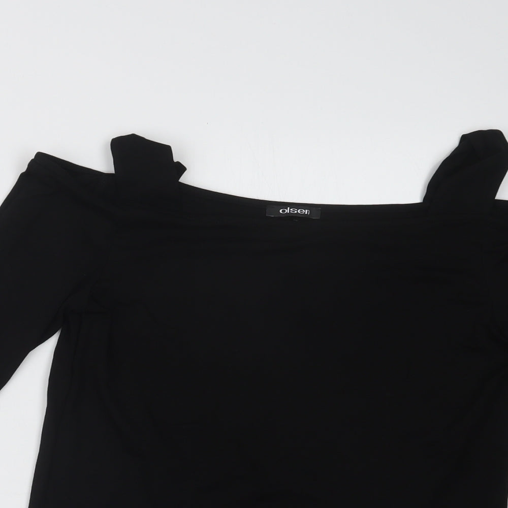 Olsen Womens Black   Basic T-Shirt Size 12
