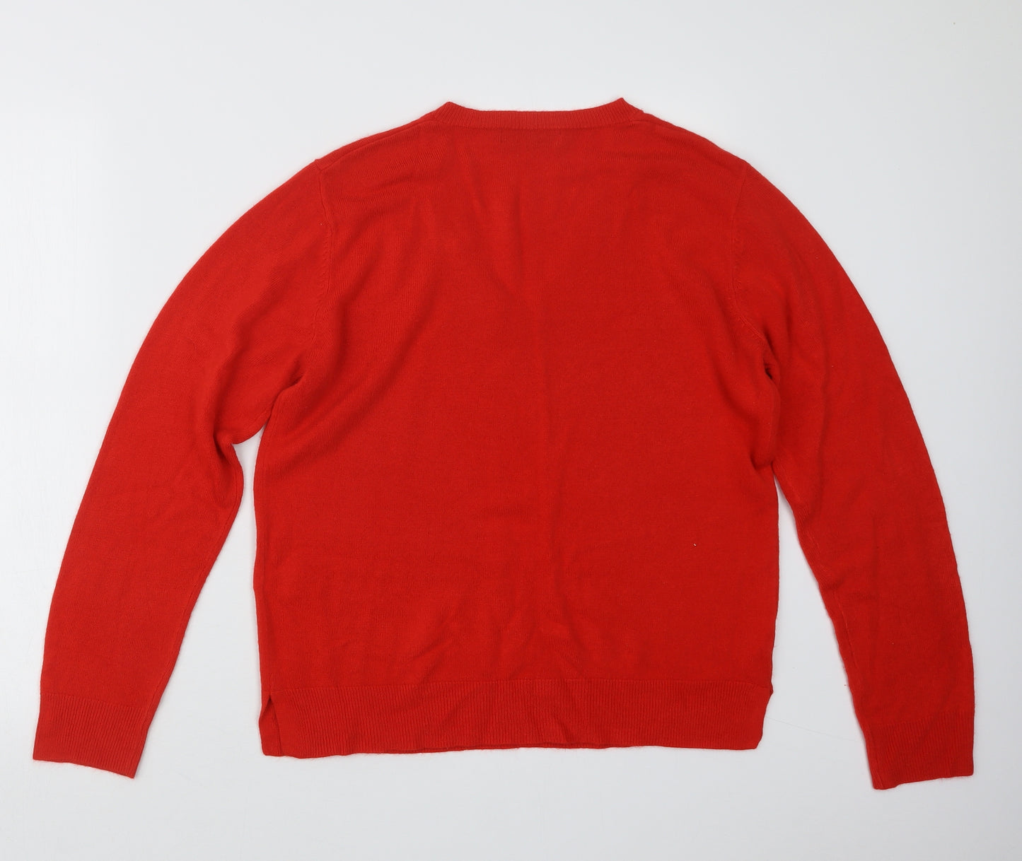 Marks and Spencer Womens Red  Knit Pullover Jumper Size 14