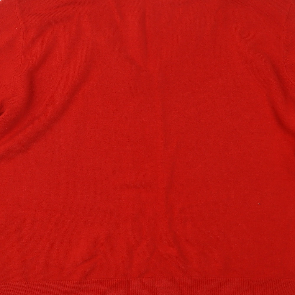 Marks and Spencer Womens Red  Knit Pullover Jumper Size 14