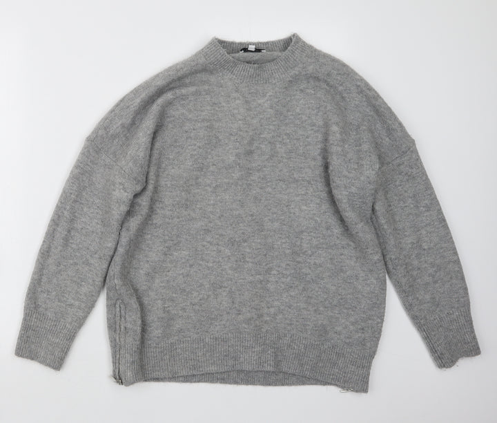 Warehouse Womens Grey Knit Pullover Jumper Size S