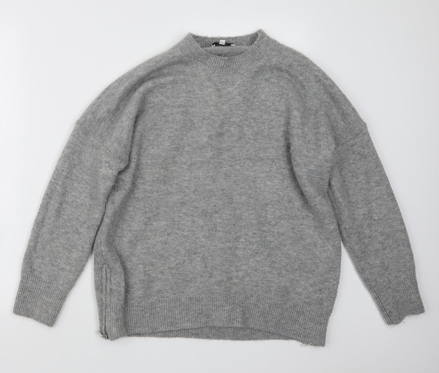 Warehouse Womens Grey  Knit Pullover Jumper Size S