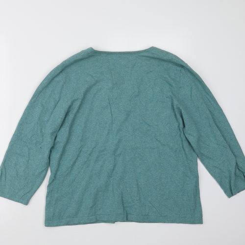 Monsoon Womens Blue  Knit Cardigan Jumper Size 18