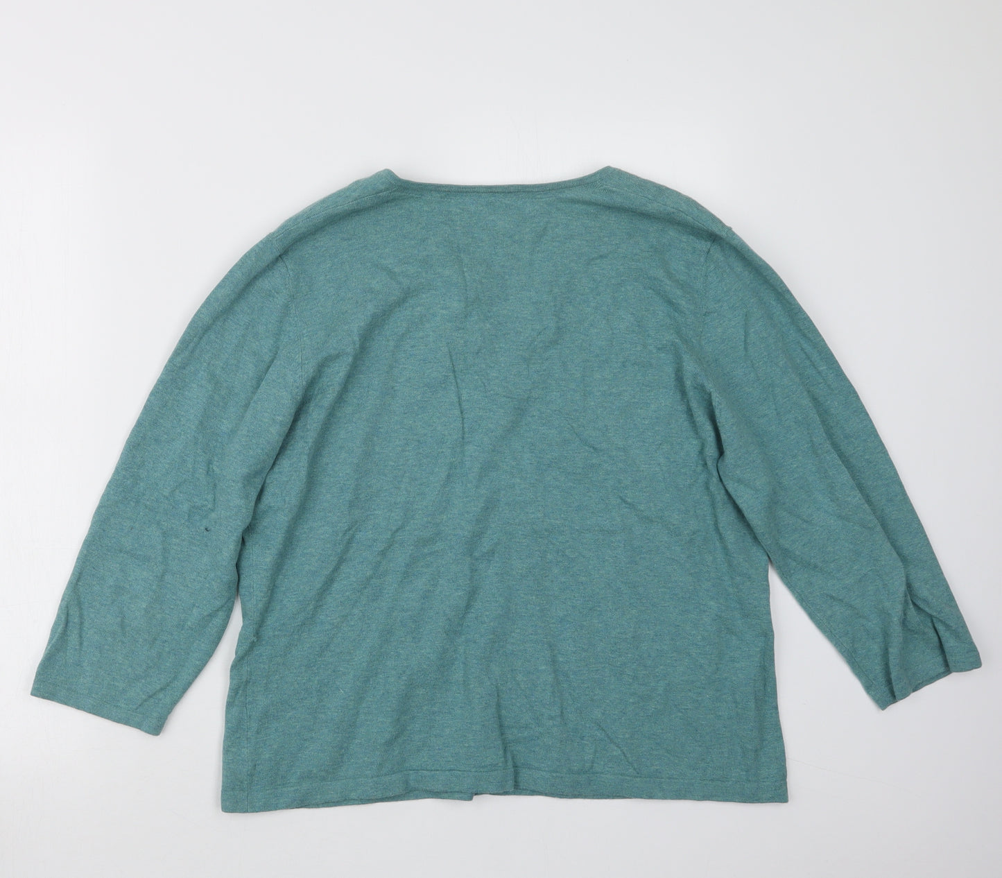Monsoon Womens Blue  Knit Cardigan Jumper Size 18