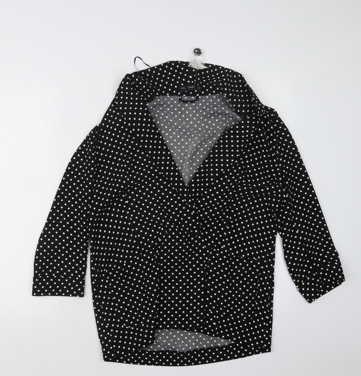 F&F Womens Black Polka Dot Jacket Size 8