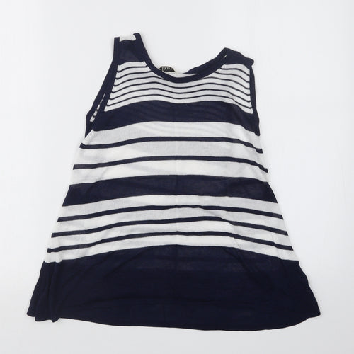 Precis Womens Blue Striped Knit Pullover Jumper Size S