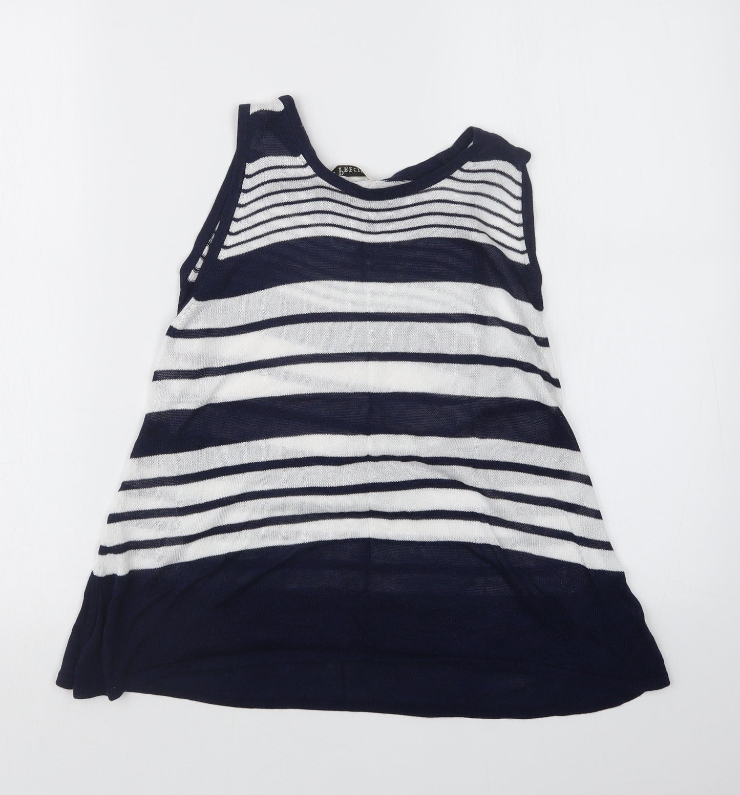 Precis Womens Blue Striped Knit Pullover Jumper Size S