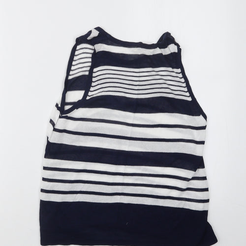Precis Womens Blue Striped Knit Pullover Jumper Size S