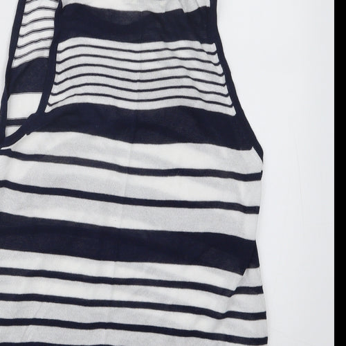 Precis Womens Blue Striped Knit Pullover Jumper Size S