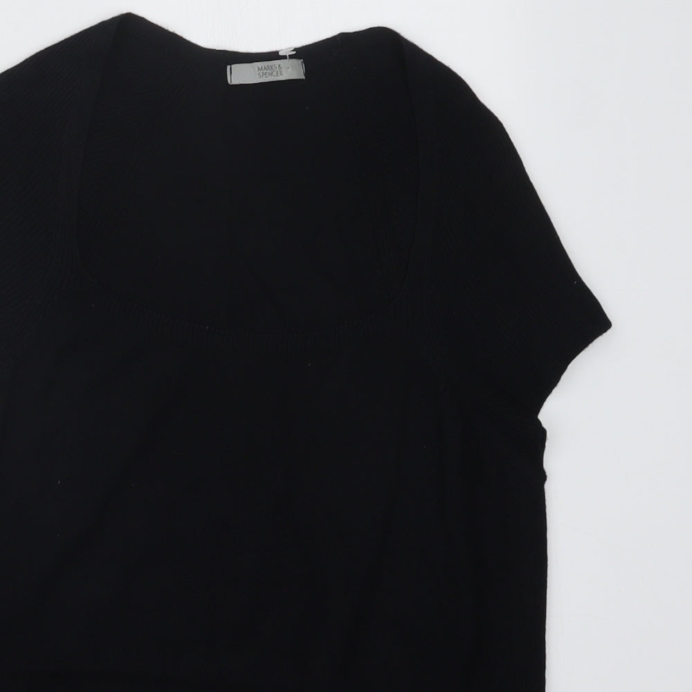 Marks and Spencer Womens Black   Pullover Jumper Size 14