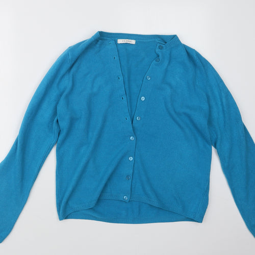 Marks and Spencer Womens Blue  Knit Cardigan Jumper Size 12