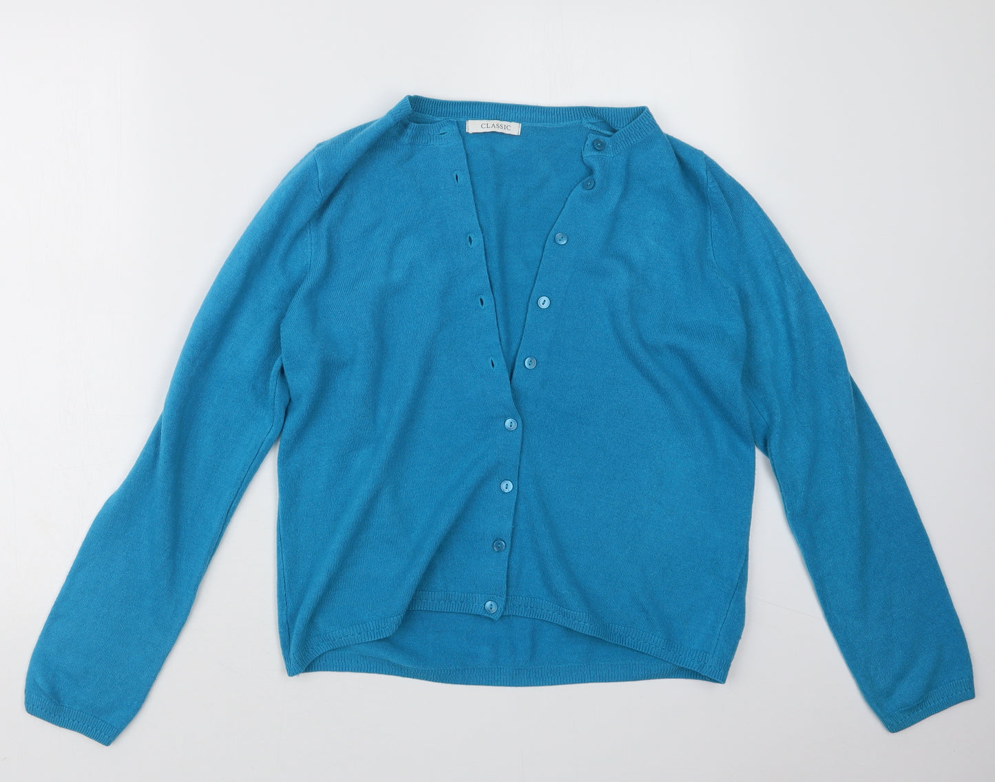 Marks and Spencer Womens Blue  Knit Cardigan Jumper Size 12