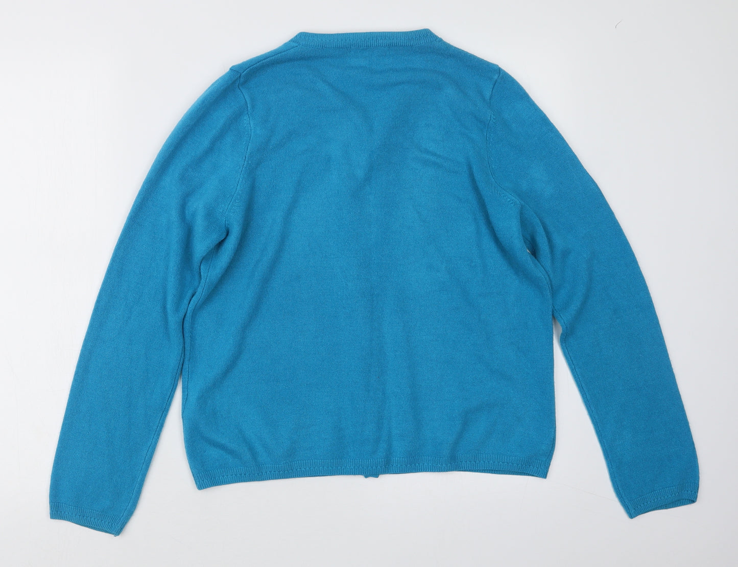 Marks and Spencer Womens Blue  Knit Cardigan Jumper Size 12