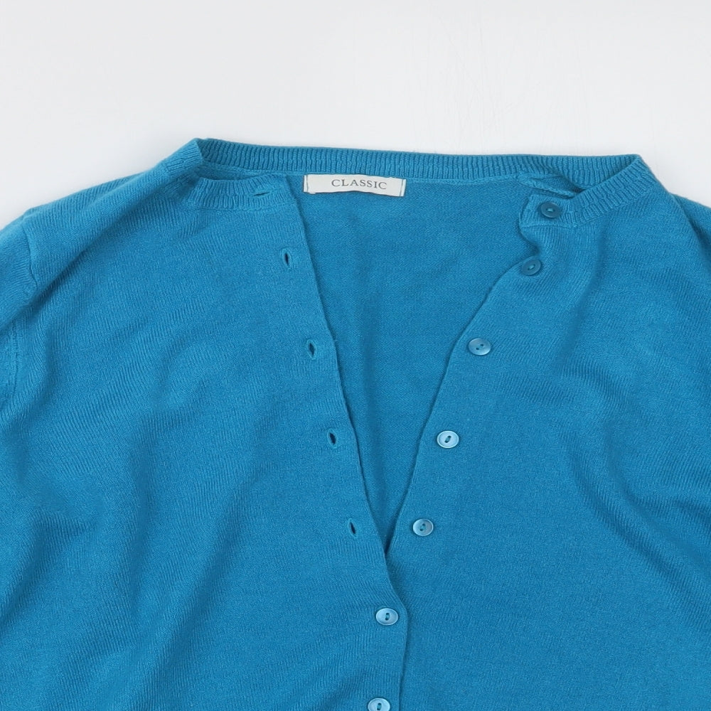 Marks and Spencer Womens Blue  Knit Cardigan Jumper Size 12