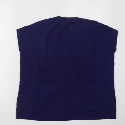 Vida Vi Womens Blue  Knit Pullover Jumper Size S
