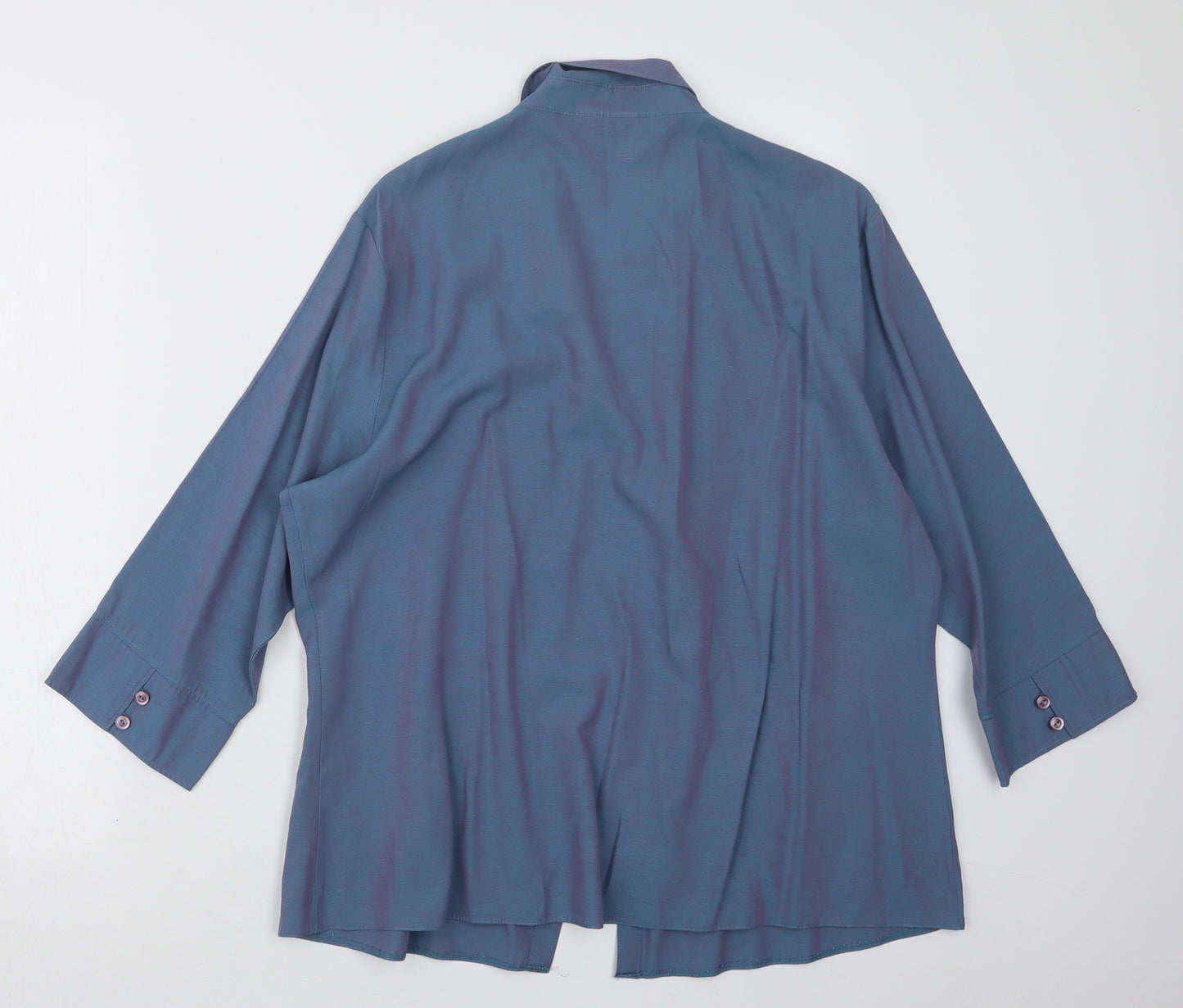 Sara Womens Blue   Basic Button-Up Size 18