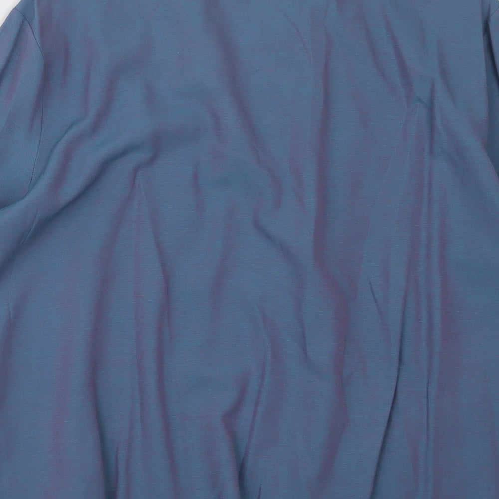 Sara Womens Blue   Basic Button-Up Size 18