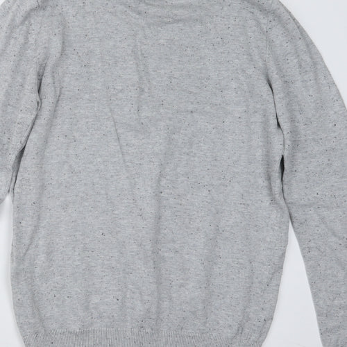 New Look Mens Grey  Knit Pullover Jumper Size S