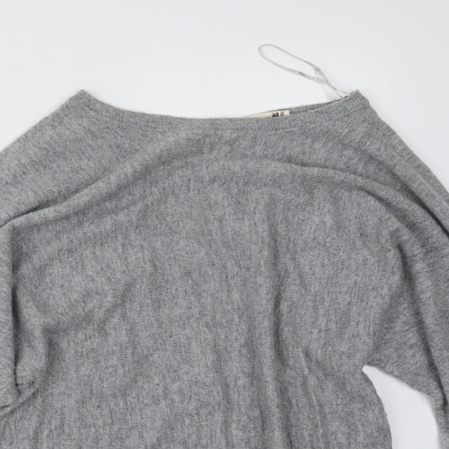 Voulez-Vous Womens Grey  Knit Pullover Jumper Size M