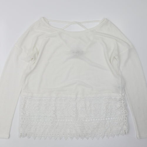 NEXT Womens White   Pullover Jumper Size 10