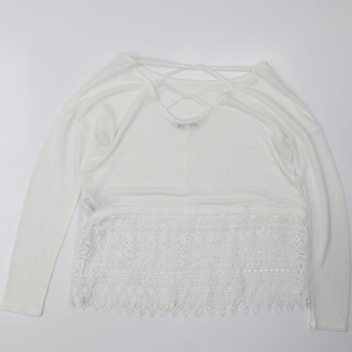 NEXT Womens White   Pullover Jumper Size 10